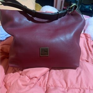 Dooney & Bourke Florentine raspberry (rare)  Leather Tote..